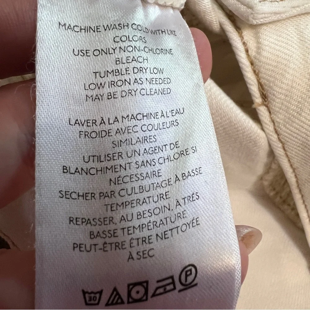 We The Free Dreamweaver Button-Front Cream Denim Maxi Skirt L - Picture 8 of 9